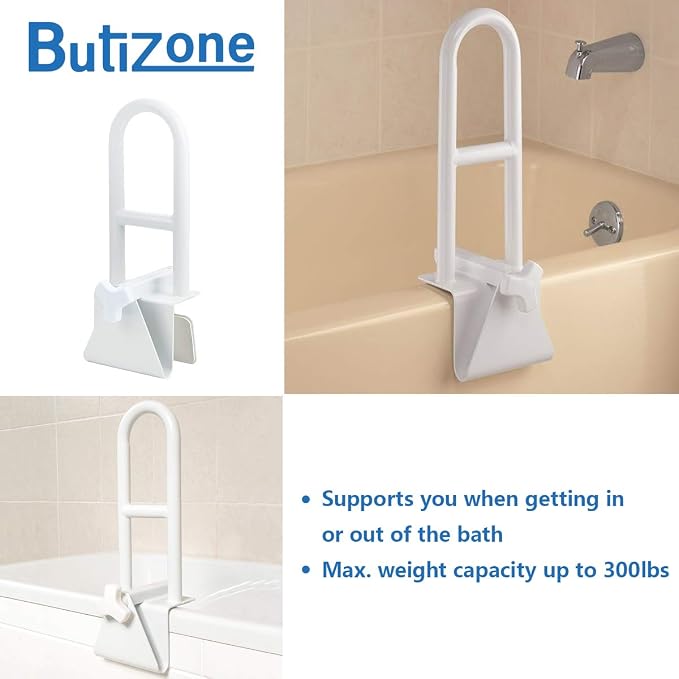 Butizone Bathtub Safety Rail, Medical Adjustable Tub Grab Bar Handle Clamp - Image 6