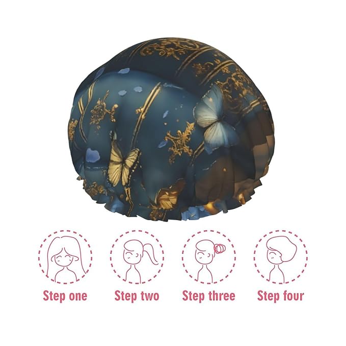 Dreamy Library, Butterfly on Book Shower Cap - Image 7