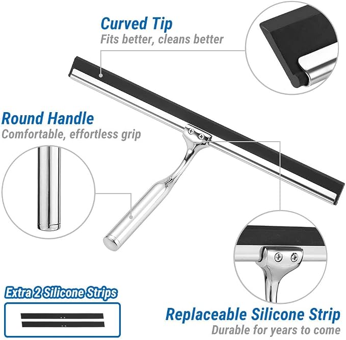 ecooe Stainless Steel Shower Squeegee - Image 3