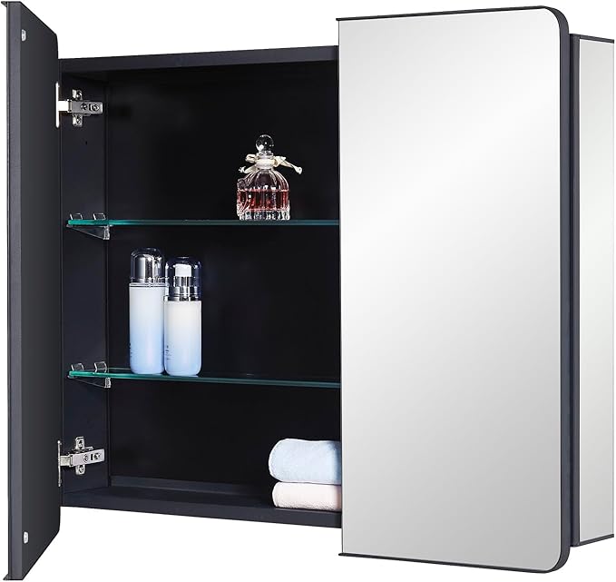 Black Bathroom Mirror Medicine Cabinet by MedicineCabinetsMirrors