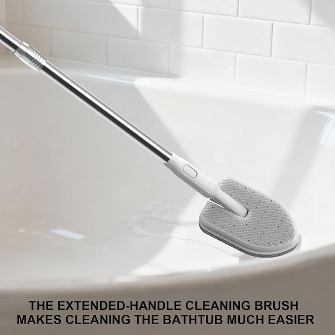 Tub Scrubber Cleaning Brush, Non-Scratch Shower Scrubber - Image 6