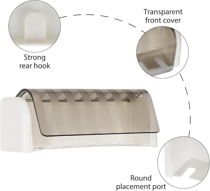 5 Slots Wall Mount Toothbrush Holder - Image 5