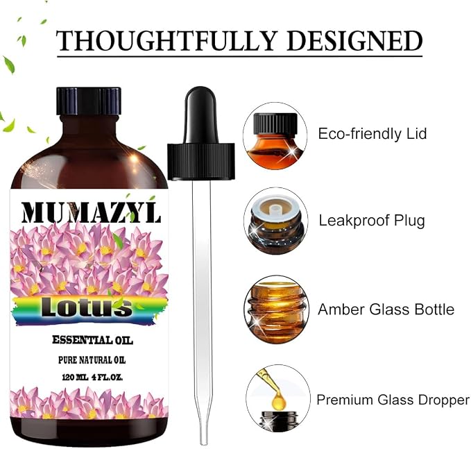 Lotus Essential Oil, Lotus Oil 4 Fl Oz 120ML - Image 2