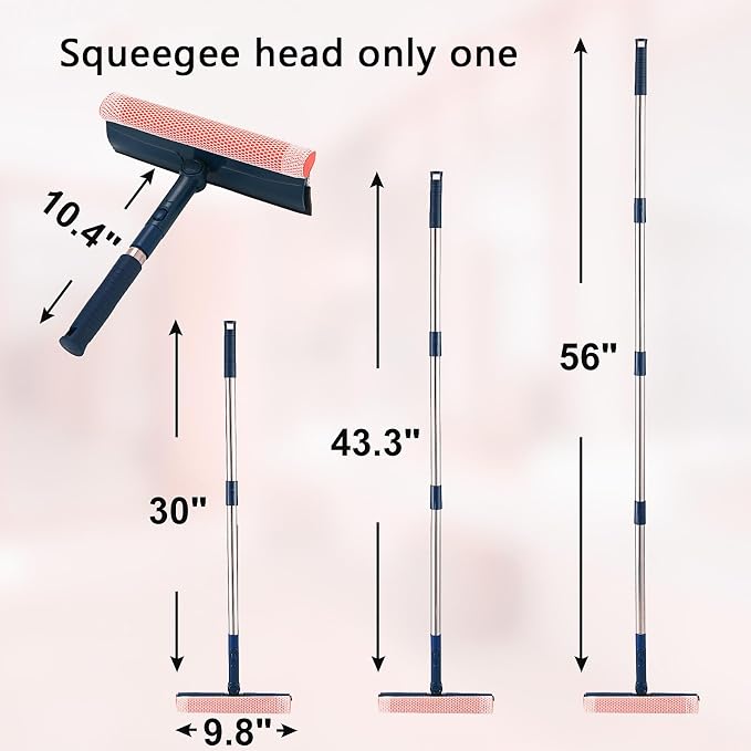Professional Window Squeegee, 2-in-1 Window Cleaner - Image 4