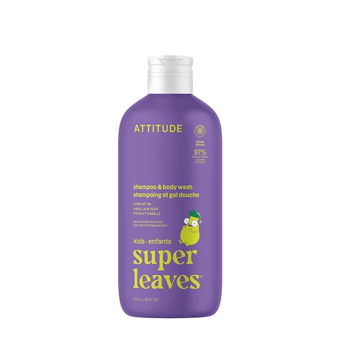 ATTITUDE Shampoo and Body Wash for Kids, EWG Verified Hair and Body Cleanser by ATTITUDE