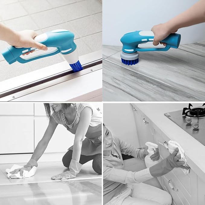Cordless Power Scrubber for Cleaning Tile/Floor/Sink/Shower/Bathroom/Kitchen - Image 4