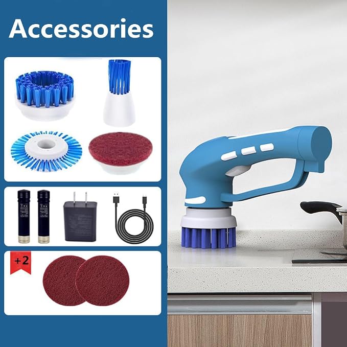 Cordless Power Scrubber for Cleaning Tile/Floor/Sink/Shower/Bathroom/Kitchen - Image 2