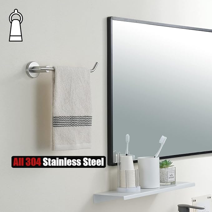 JQK Bath Hardware Towel Bar Accessory Set, 5-Piece Bathroom Accessories - Image 9
