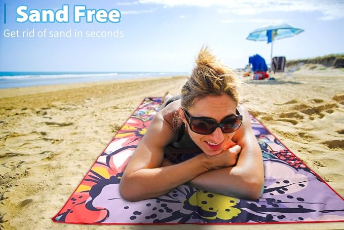2 Pack Microfiber Oversized Lightweight Beach Towel 71"x32" XL Extra Large Thin - Image 4