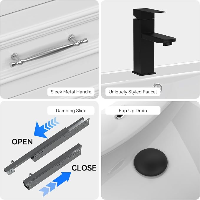 YOURLITE 30" Floating Bathroom Vanity - Image 6