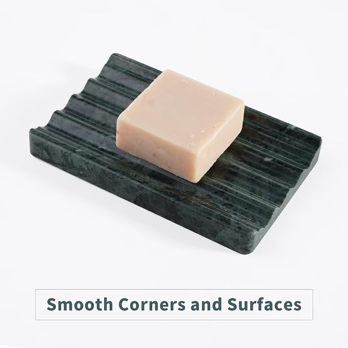 Marble Soap Dish, Soap Holder for Shower, Easy Cleaning Stone Soap Saver for - Image 5