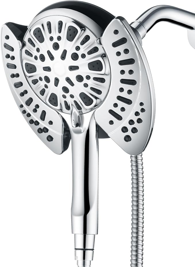 2-in-1 Shower Head with Handheld Combo: 2.5GPM Rainfall Shower Head & Handheld by INAVAMZ