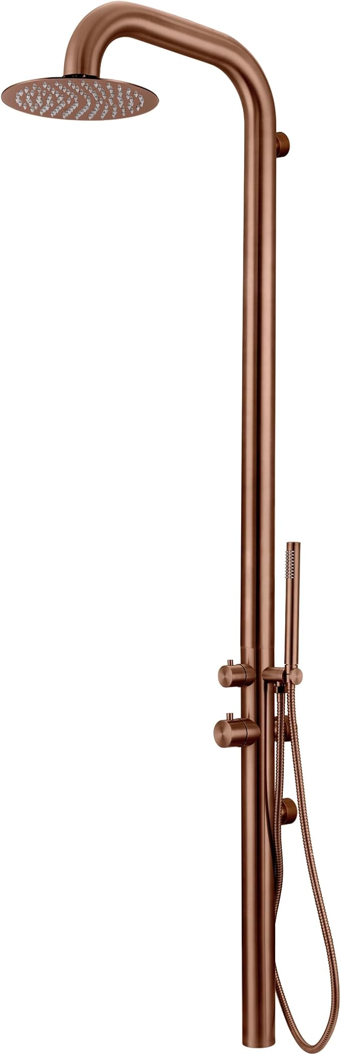 HEATGENE Outdoor Shower with Body Jets and Handheld, Wall-Mounted Shower Head by HEATGENE