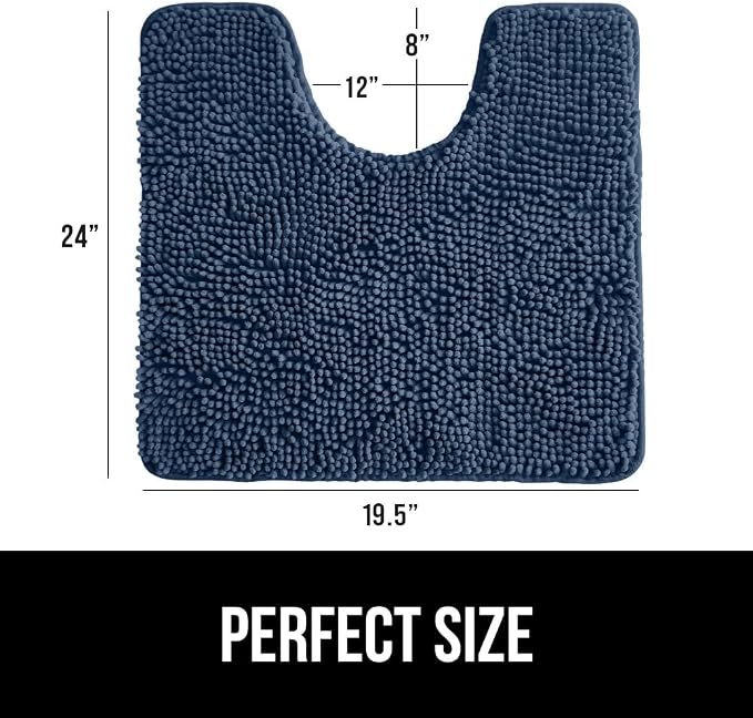 GORILLA GRIP Plush Absorbent Shaggy Chenille Bath Rug Mat - Image 2