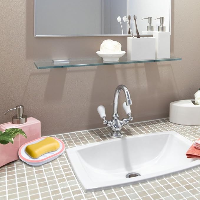 Topsky 2-Pack Oval Soap Dish, Soap Holder, Soap Saver, Easy Cleaning - Image 5