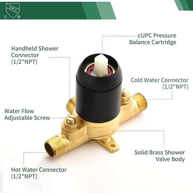 Shower Faucet Set with 7 Functions Handheld Shower Head Filter Shower Combo Set - Image 6