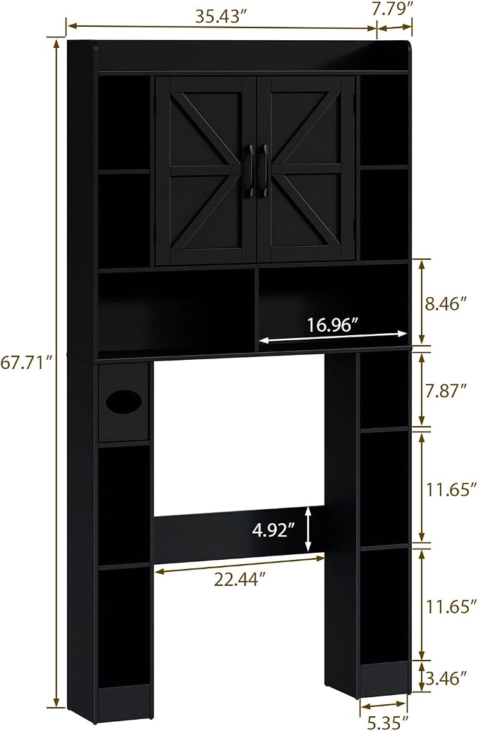Farmhouse Storage Cabinet Over Toilet - Image 2