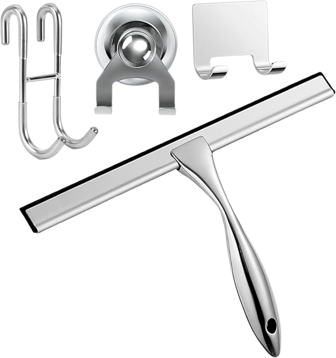 12'' Light Weight Stainless Steel Shower Squeegee by Unknown