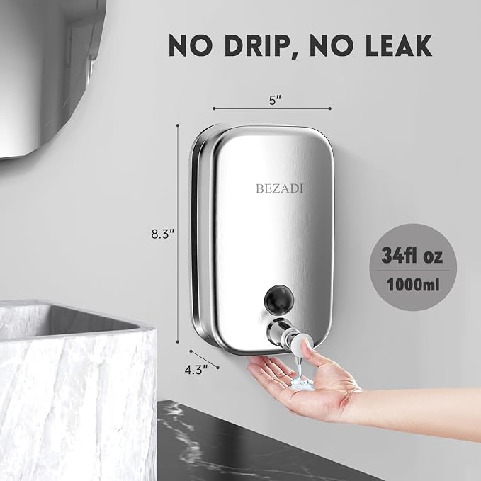 Stainless Steel Hand Soap Dispenser - Image 3