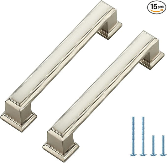 Ravinte Hardware 15 Pack Brushed Nickel Cabinet Pulls, 3-3/4 Inch Hole Center by RavinteHardware