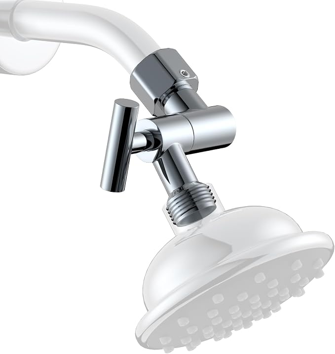 All Metal Shower Head Elbow Adapter, Adjustable Shower Head Extension Adapter by MINGOR