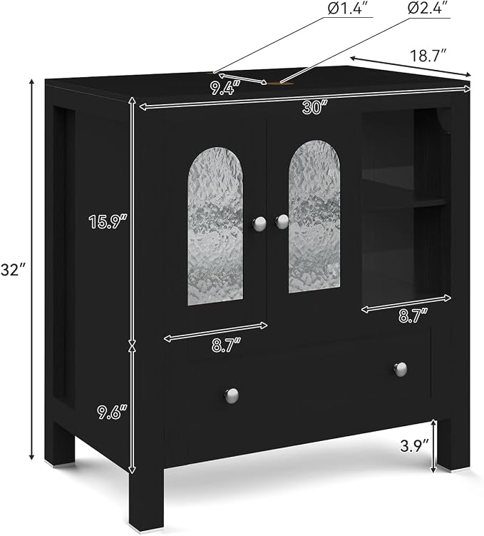 30-Inch Black Bathroom Vanity - Image 2