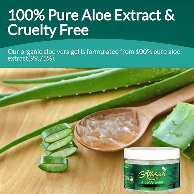 Allurials 99.75% Pure & Organic Aloe Vera Gel - Image 3