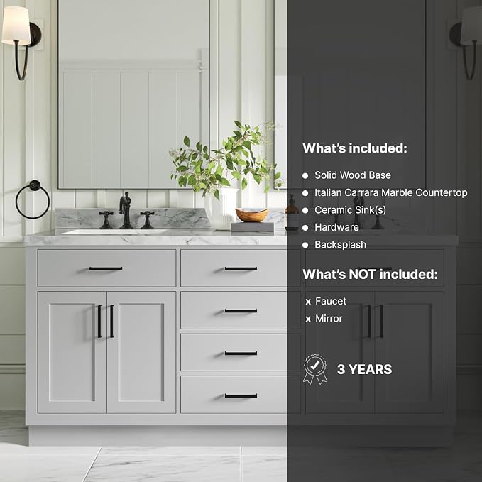 ARIEL Double Vanity 73" Grey - Image 5