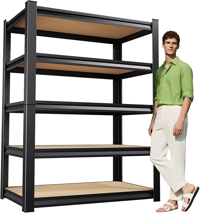 72" H Garage Shelving, Heavy Duty Garage Storage Shelves, Metal Shelving Unit by XCXVVB