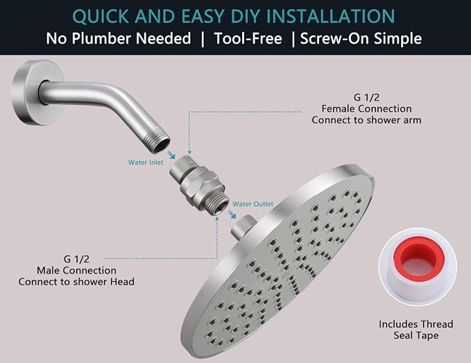 Shower Head Swivel Ball Adapter - Image 6