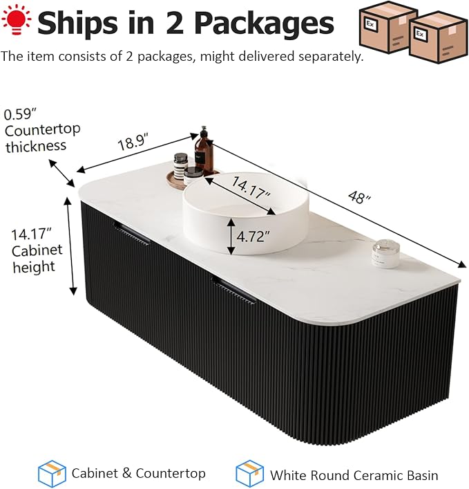 48" Floating Bathroom Vanity - Image 2