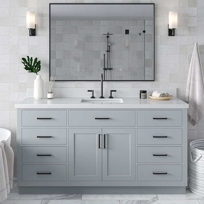 ARIEL 67" Grey Bathroom Vanity by Ariel