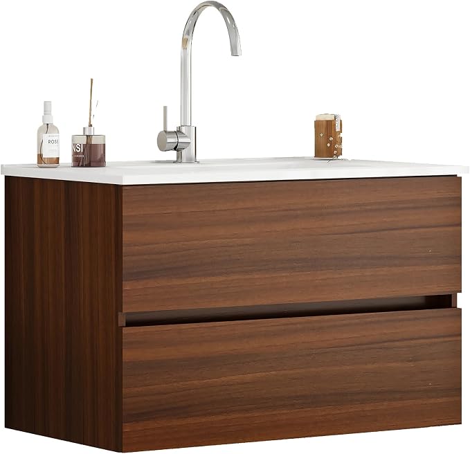 32" Wall Mounted Bathroom Vanity - Image 6