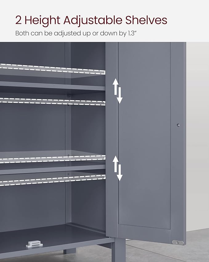 VASAGLE Floor Storage Cabinet, Freestanding Storage Unit - Image 5