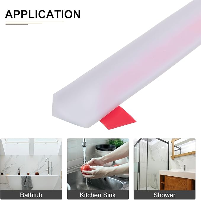 118"x0.8"x0.5" Collapsible Shower Barrier Stopper - Image 4