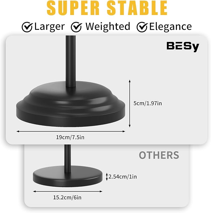 BESy Toilet Paper Holder Free Standing Bathroom Toilet Tissue Holder Stand - Image 6