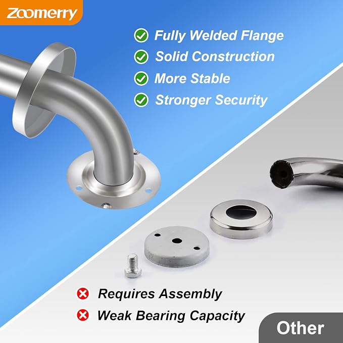 Handicap Grab Bars, 2 Pack 18 Inch Shower Grab Bar - Image 2
