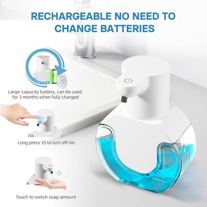 2 Pack Automatic Liquid Soap Dispenser, 14.2oz/420ML Touchless Automatic Soap - Image 2