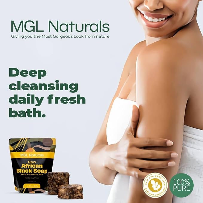 MGL Naturals Raw African Black Soap, 1 lb. - Image 5