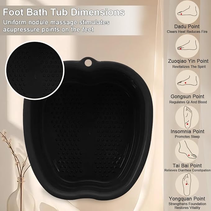 Foot Soaking Tub Large Size Foot Basin Sturdy Soaking Feet Bucket Massager Tub - Image 4