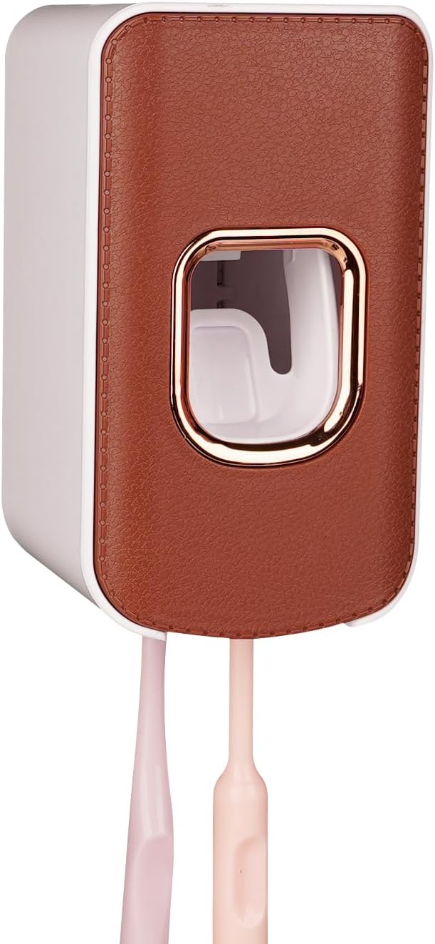 2 Slot Plastic Toothbrush Holder and Toothpaste Dispenser Wall Mounted - Image 6