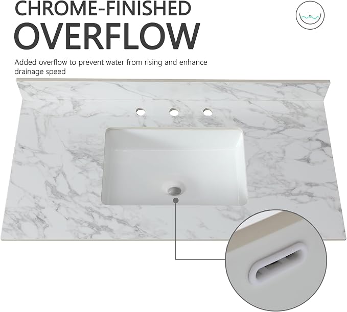 Montary 43"x 22" Bathroom Vanity Top - Image 5