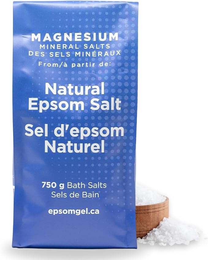 Epsomgel™ Natural Epsom Bath Salts - 750g | 100% Pure Magnesium Sulfate by epsomgel