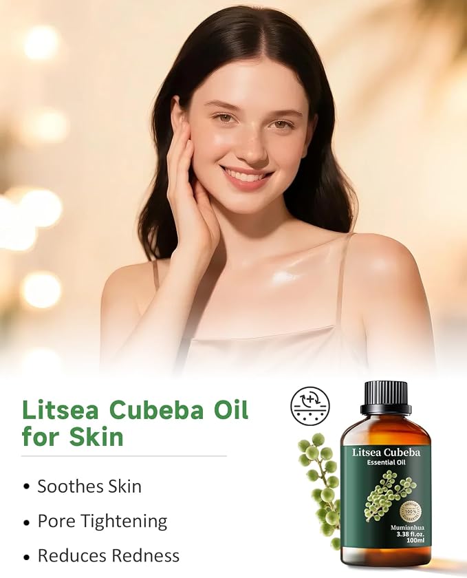 Mumianhua Litsea Cubeba Essential Oil 100% Pure Litsea Cubeba Oil Natural May - Image 4