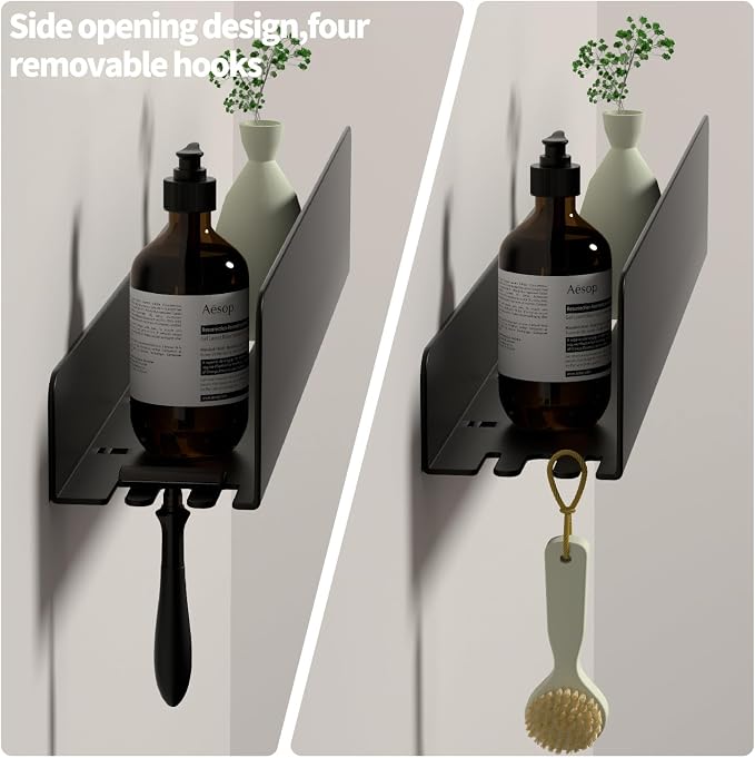 REKITA No Drill Shower Shelf Organizer, 40cm Stainless Steel Bathroom Storage - Image 3