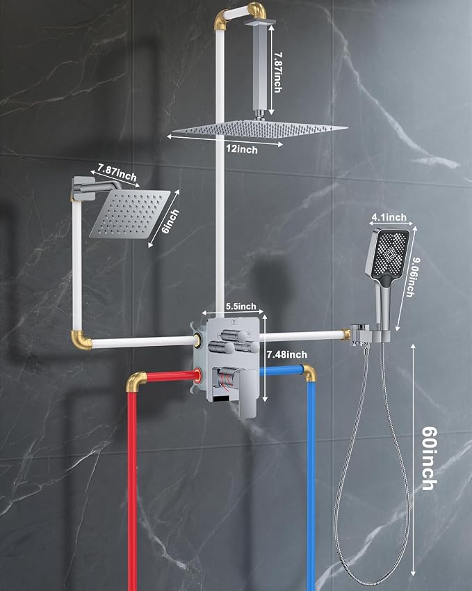 Shower System with Pressure Balance Valve - Image 6