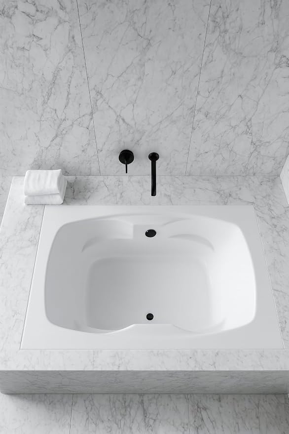Carver Tubs - AR6042 - Modern Acrylic Fiberglass Soaking Bathtub - w/Spacious - Image 4