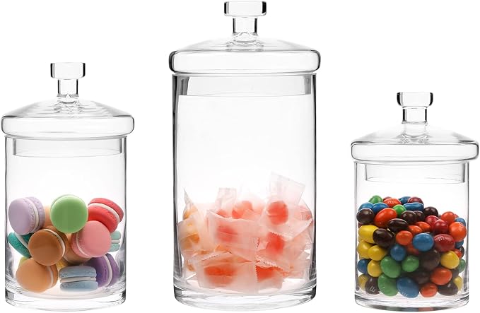 MyGift Glass Apothecary Jar Set by MyGiftHome