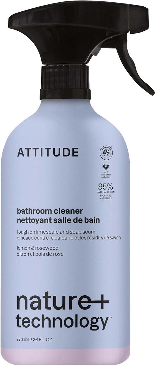 ATTITUDE Bathroom Cleaner Spray, Natural Origin Ingredients, EWG Verified by ATTITUDE