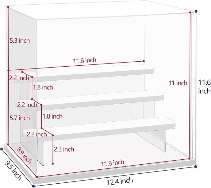 Choowin 4 Tier Clear Acrylic Display Case - Image 2